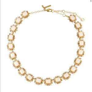 Lele Sadoughi necklace - gold-tone, crystal and resin collar necklace